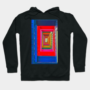 Beach Huts - Saltburn - Abstract Hoodie